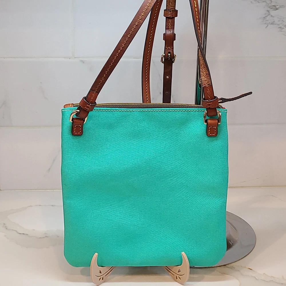 Dooney & Bourke Teal and Brown Crossbody Bag